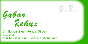 gabor rehus business card